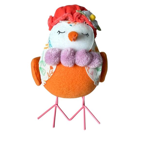 2023 Way to Celebrate Mr & Mrs Spring Easter FABRIC BIRDS Tabletop 7” Decor - Picture 3 of 12